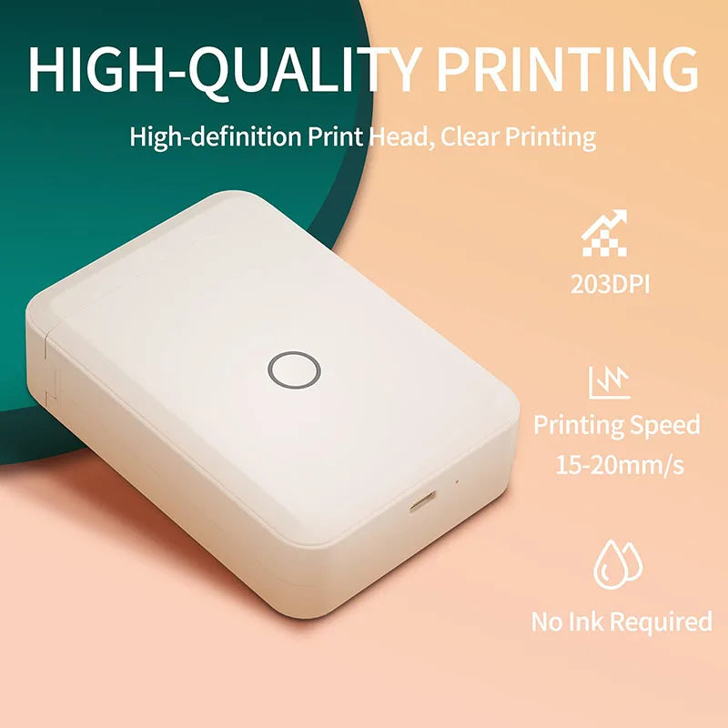 Mini Thermal Label Sticker Printer